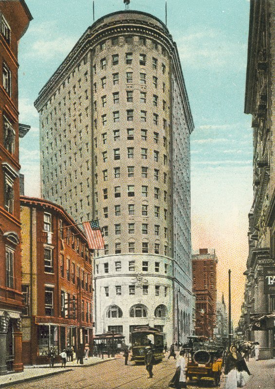 Providence, Rhode Island: Turks Head Binası ve Westminster Caddesi (renkli fotoğraf) by American Photographer
