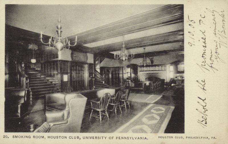 Sigara içme odası, Houston Kulübü, Pennsylvania Üniversitesi, Philadelphia by American Photographer