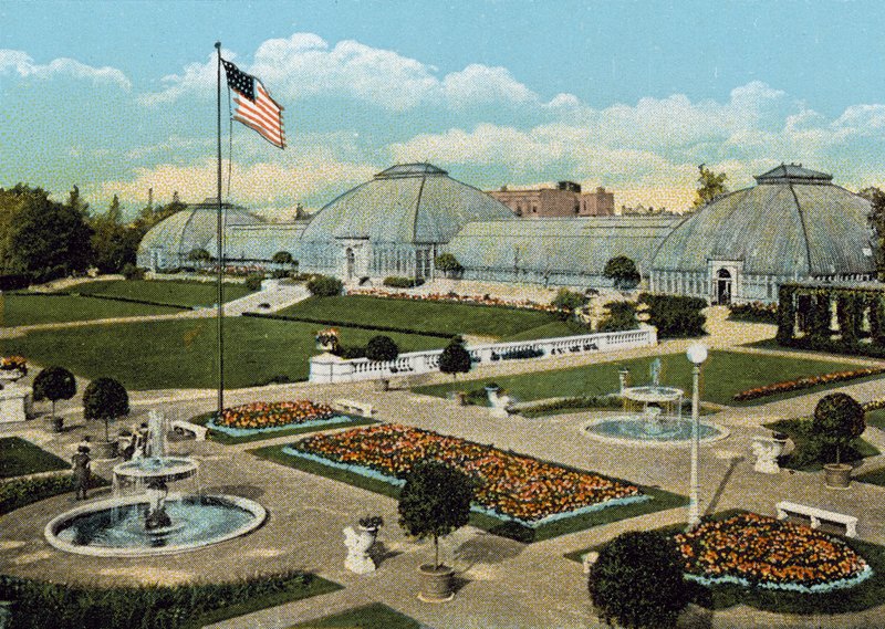 Batık Bahçeler ve Konservatuar, Washington Park (renkli fotoğraf) by American Photographer