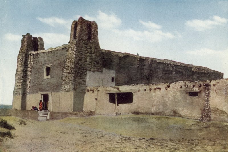 Eski Kilise, Acoma Pueblo, New Mexico (renkli fotoğraf) by American Photographer