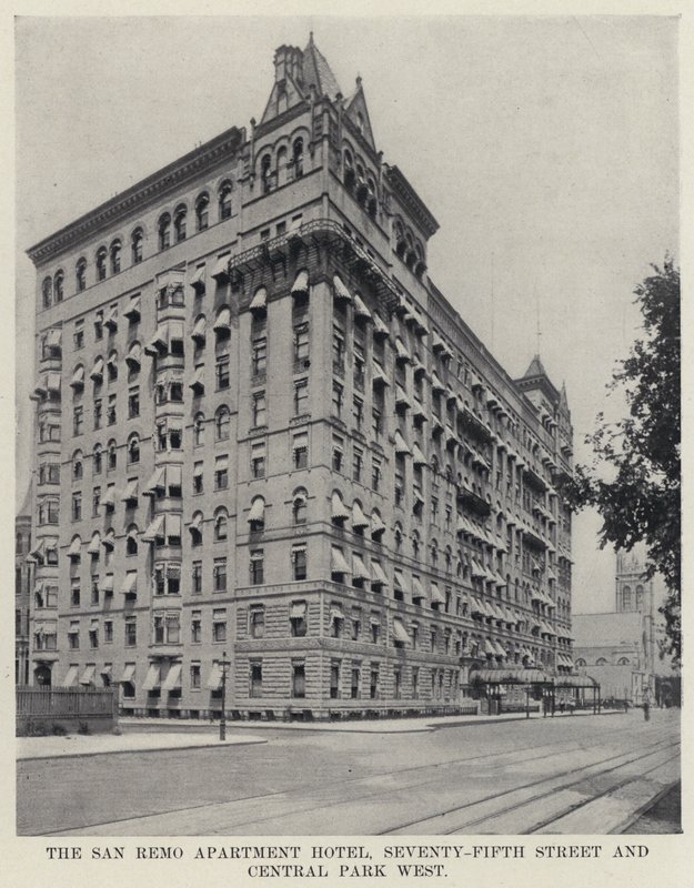 The San Remo Apartment Hotel, Yetmiş Beşinci Cadde ve Central Park West (s/b fotoğraf) by American Photographer