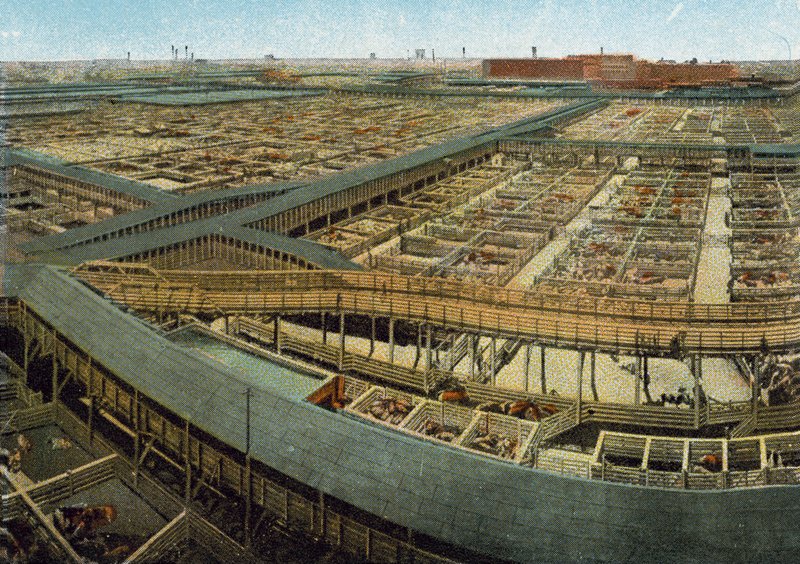Union Stock Yards (renkli fotoğraf) by American Photographer