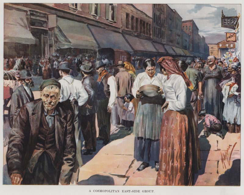 Bir Kozmopolit Doğu Yakası Grubu (renkli taş) by American School