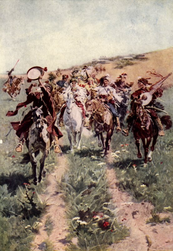 Bir Kazak düğün alayı (renkli taş) by American School