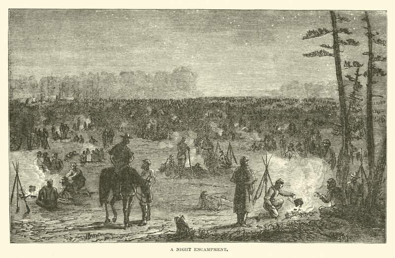 Bir gece kampı, Aralık 1862 by American School