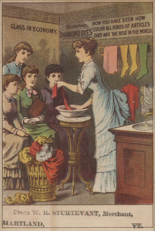 Elmas Boyaları için Reklam (renkli lito) by American School