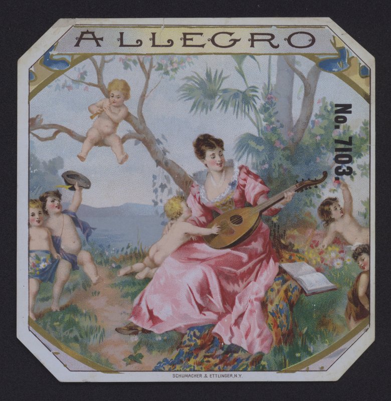 Allegro, puro etiketi (chromolitho) by American School