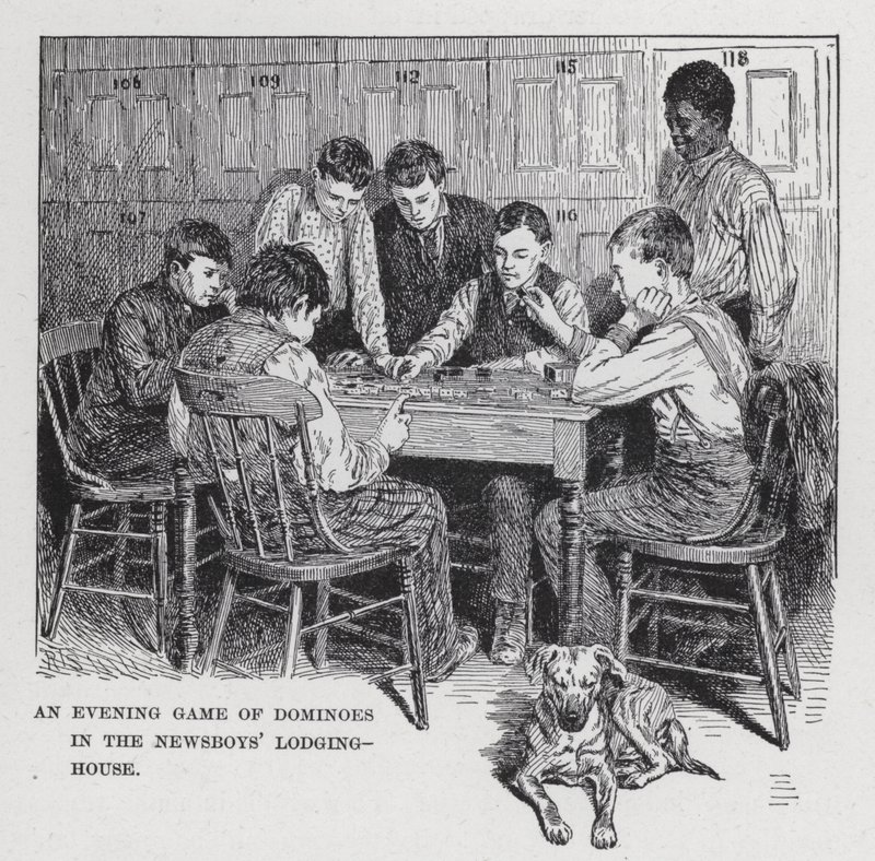 Habercilerin Pansiyonunda Bir Akşam Domino Oyunu (lito) by American School
