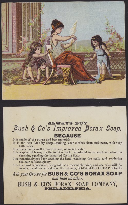 Anneleriyle birlikte Antik Yunan veya Romalı çocuklar (chromolitho) by American School