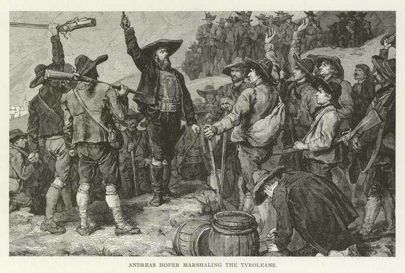 Andreas Hofer, Tirollüleri sıralarken by American School
