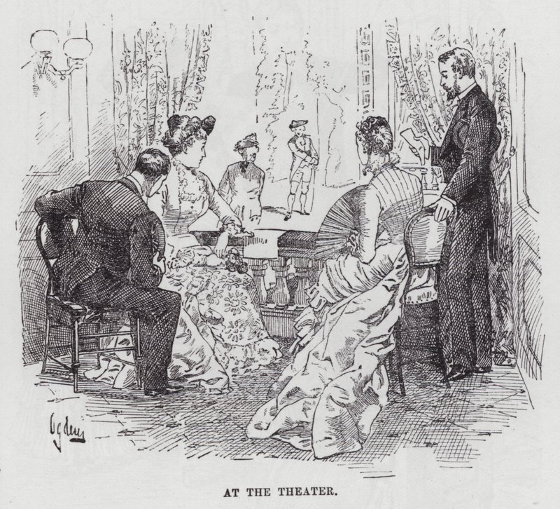 Tiyatroda (gravür) by American School