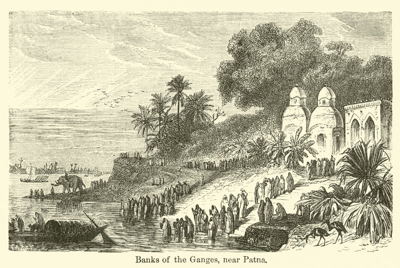 Patna yakınlarındaki Ganj kıyıları by American School