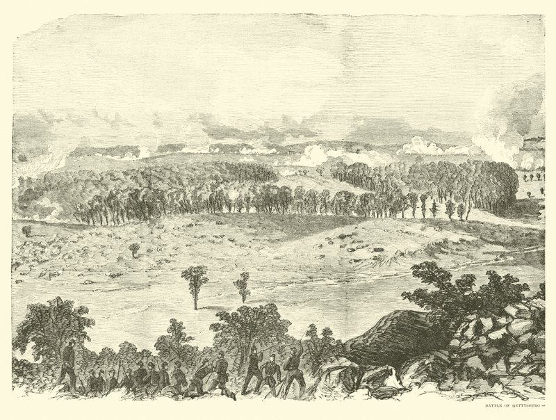 Gettysburg Savaşı, Küçük Yuvarlak Top Zirvesi, 2 Temmuz, Temmuz 1863 by American School
