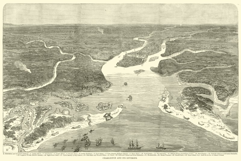 Charleston ve çevresi, Temmuz 1863 by American School