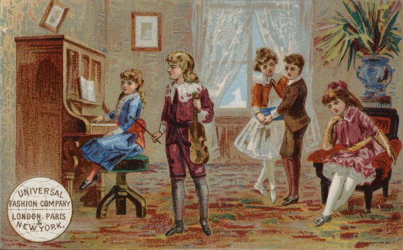 Müzik Aletleri Çalan ve Dans Eden Çocuklar by American School