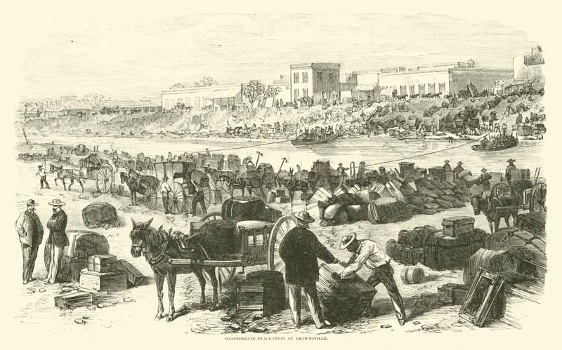 Brownsville, Kasım 1863 Konfederasyon tahliyesi by American School