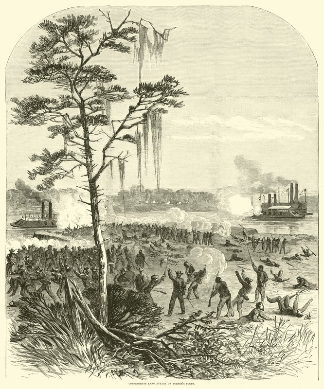 Porters filosuna Konfederasyon kara saldırısı, Nisan 1864 by American School