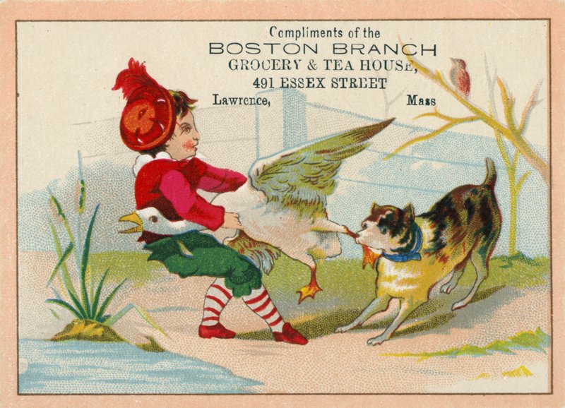 Kazın bacağını çekmeye çalışan köpek by American School