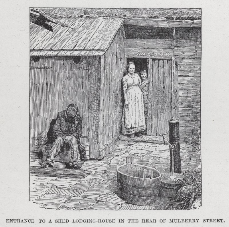 Dut Sokağının Arkasındaki Bir Kulübe Pansiyonuna Giriş (litho) by American School