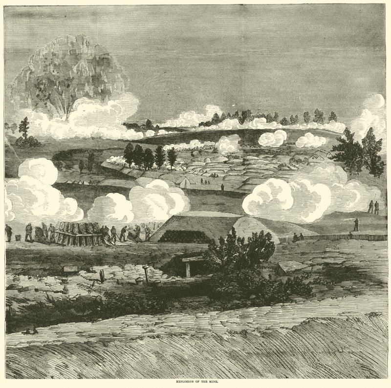 Madenin patlaması, Temmuz 1864 by American School