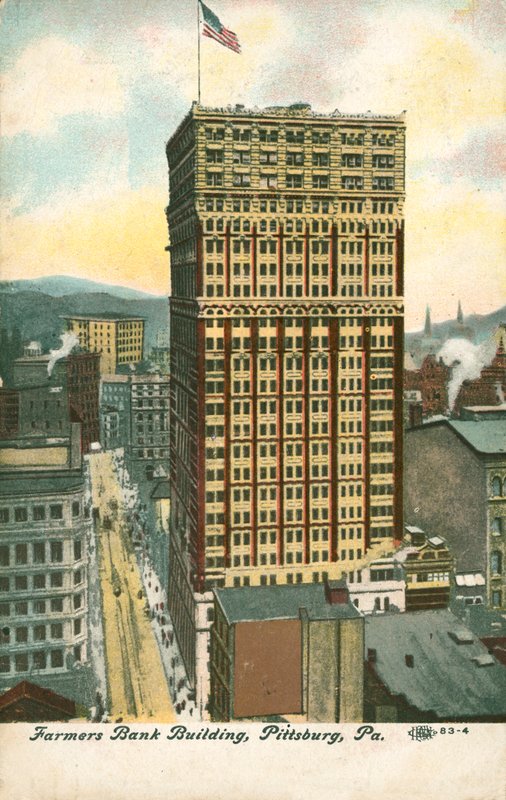 Farmers Bank Building, Pittsburgh, Pensilvanya, ABD (renkli taş) by American School
