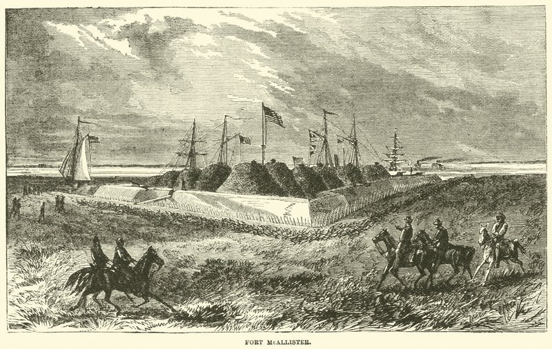 Fort McAllister, Kasım 1864 by American School