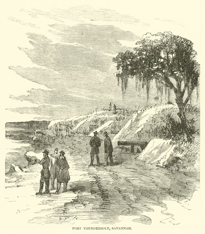 Fort Thunderbolt, Savannah, Aralık 1864 by American School