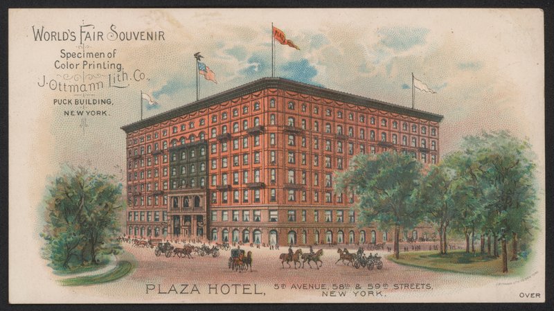 Otel Ticaret Kartı (renkli gravür) by American School
