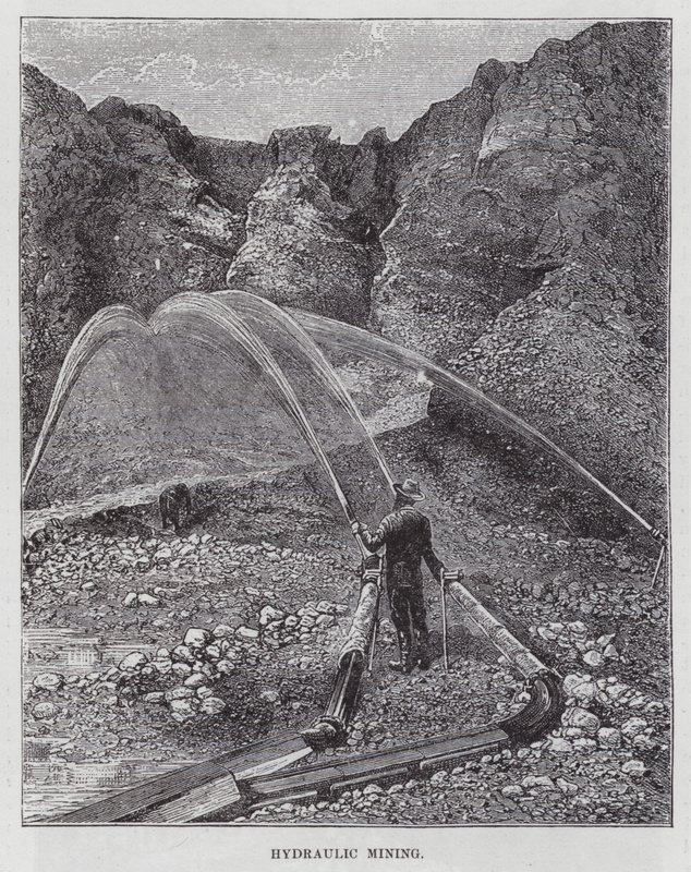 Hidrolik Madencilik (gravür) by American School