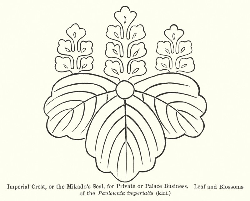İmparatorluk Arması veya Mikado Mührü, Özel veya Saray İşleri için, Paulownia Emperoris