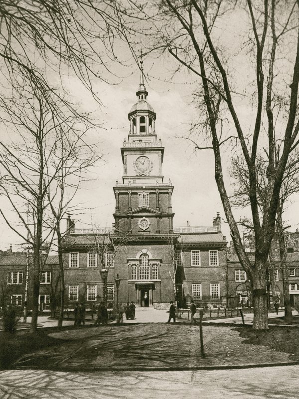 Independence Hall, Philadelphia (fotogravür) by American School
