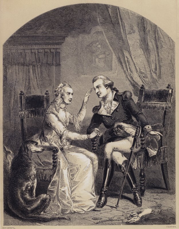 Devrimden sonra George Washington ve annesi arasındaki röportaj (gravür) by American School