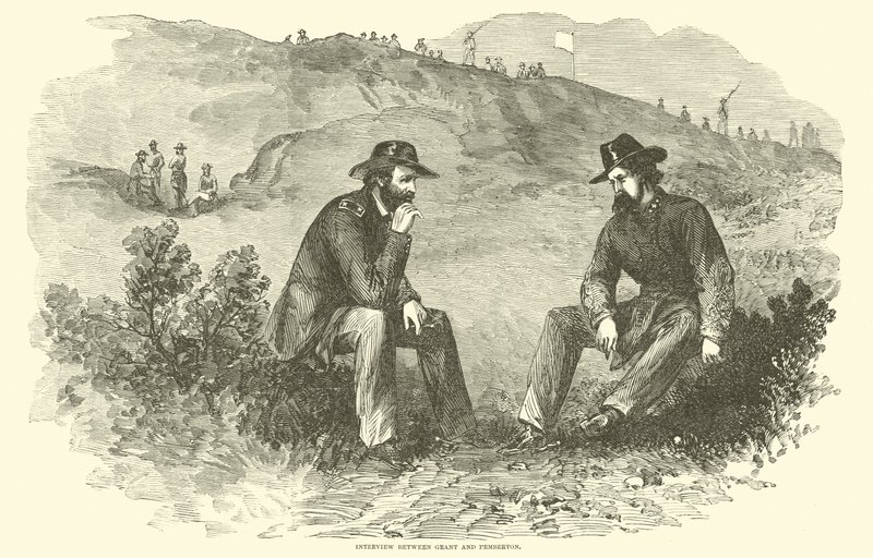 Grant ve Pemberton, Temmuz 1863 arasındaki röportaj by American School