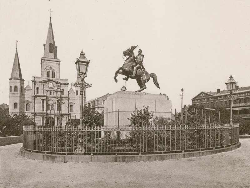 Jackson Meydanı, New Orleans (fotogravür) by American School