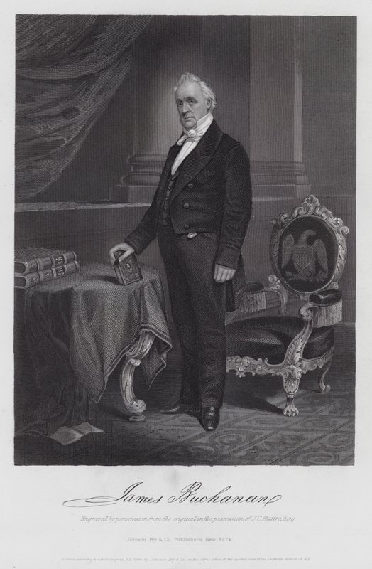 James Buchanan (gravür) by American School
