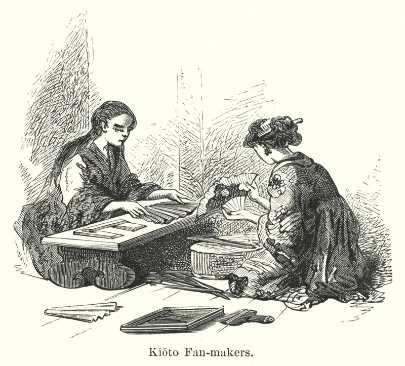 Kioto Fan yapımcıları (gravür) by American School