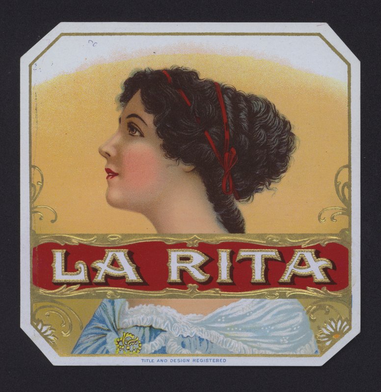 La Rita, puro etiketi (chromolitho) by American School