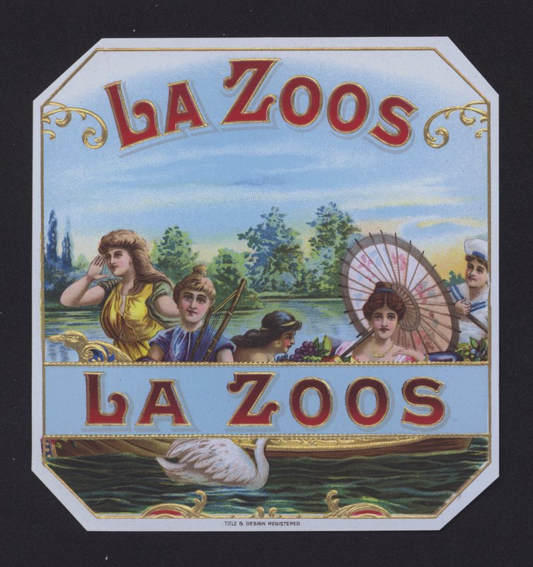 La Zoos, puro etiketi (chromolitho) by American School