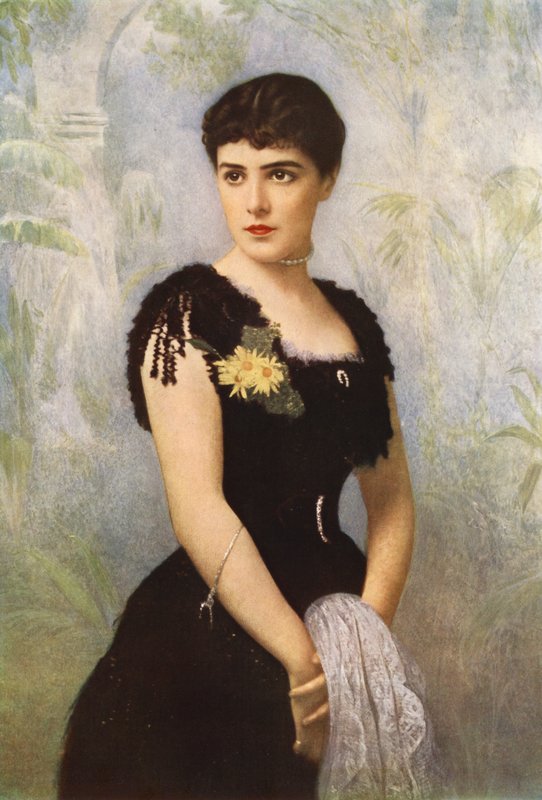Leydi Randolph Spencer-Churchill, Lord Randolph Spencer-Churchill (renkli lito) ile evlenen New York