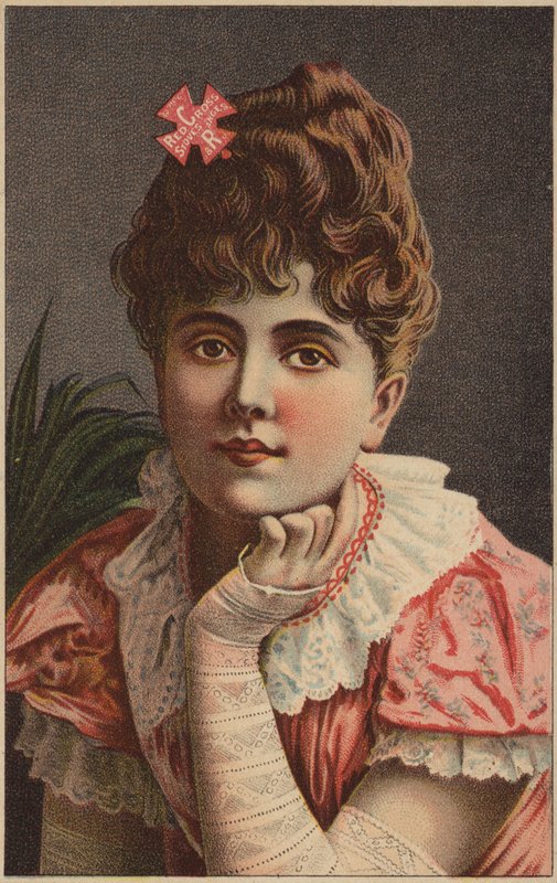 Pembe elbiseli bayan by American School