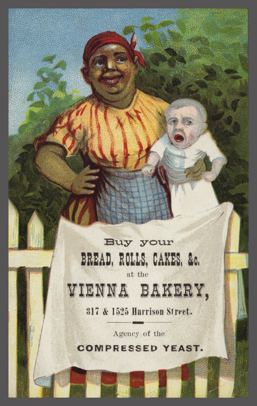 Bebek reklamı ile kadın Viyana Fırın by American School