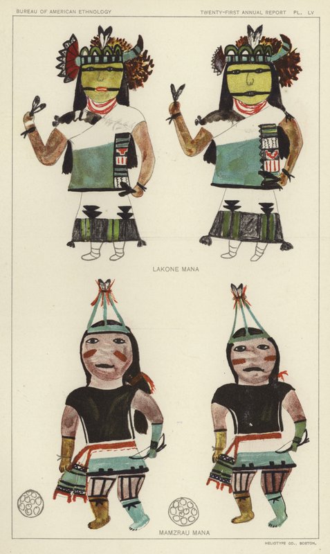 Lakone Mana, Mamzrau Mana (renkli taş baskı) by American School