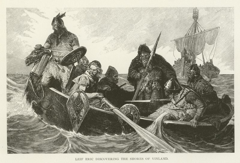 Leif Eric, Vinland Kıyılarını keşfederken by American School