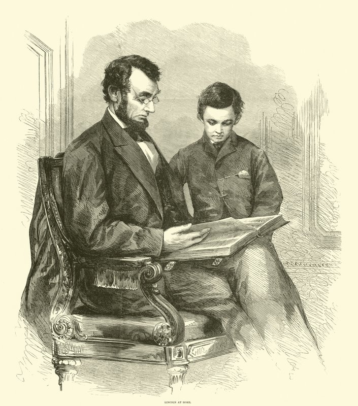Lincoln evde, Nisan 1865 by American School
