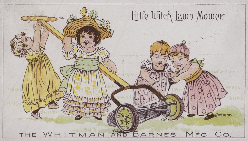 Küçük Cadı Çim Biçme Makinesi (chromolitho) by American School