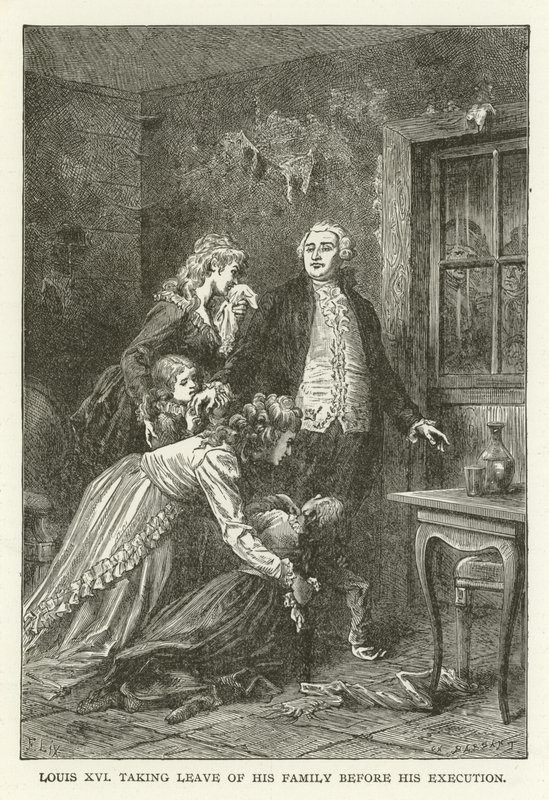 Louis XVI, idamından önce ailesinden ayrıldı by American School