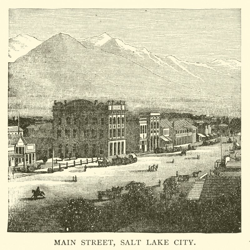 Ana Cadde, Salt Lake City (gravür) by American School