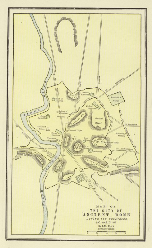 Büyüklüğü sırasında Antik Roma Şehri Haritası, M.Ö. 30-MS 400 by American School