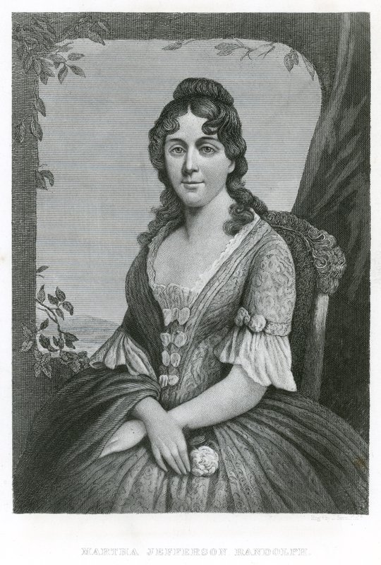 Martha Jefferson Randolph (gravür) by American School