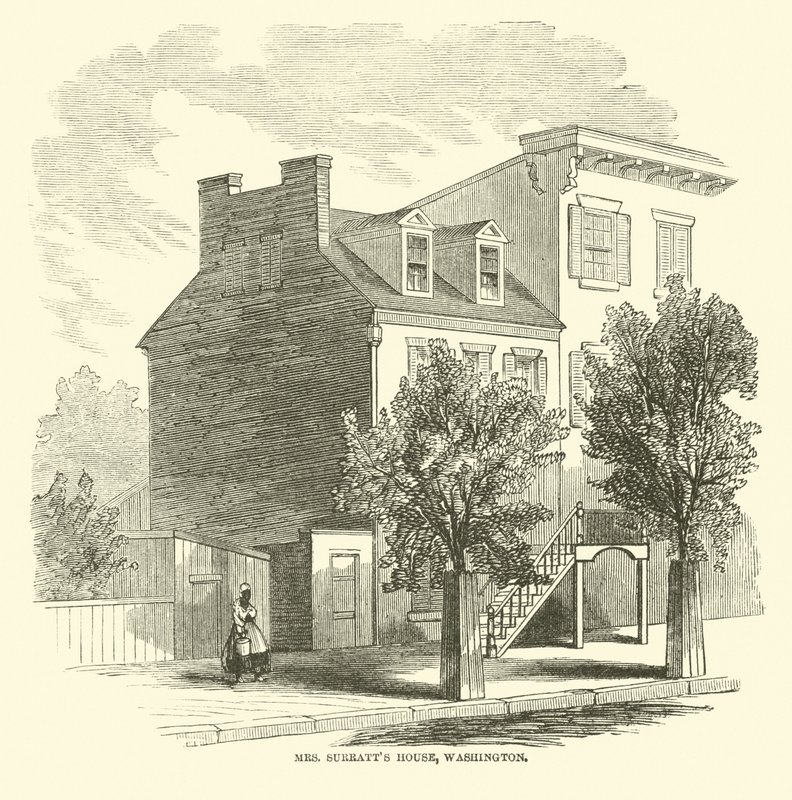 Bayan Surratts House, Washington, Nisan 1865 by American School
